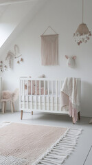 Minimalist Scandinavian nursery room