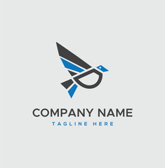 Flying Bird logo design illustration.