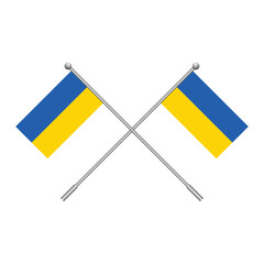 Flag of Ukraine. National flag. Ukrainian flag symbol. Vector illustration.