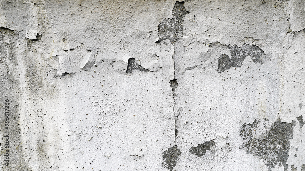 Wall mural weathered wall with cracks and peeling paint