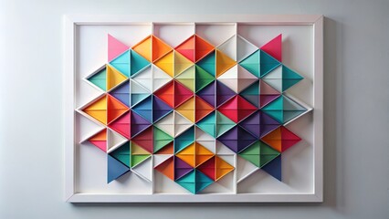 Fototapeta premium Abstract background design is being formed by a colorful geometric pattern