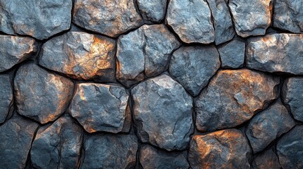 Obraz premium Textured Stone Wall Background Generative AI