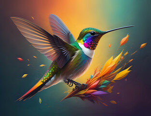 Obraz premium fliegender Kolibri