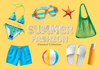 Summer Fashion Element Design Set