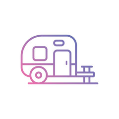 Caravan vector icon stoct illustration