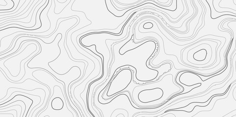 Abstract topography wave paper curved reliefs white line background, contours topography map background, topography and geography map grid background, Abstract vector illustration.