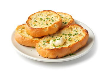 Delicious garlic bread slices topped with herbs and butter, perfect for any meal. This appetizing dish is favorite for sharing and enhances dining experience