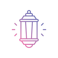 Lantern vector icon stoct illustration