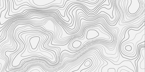 Abstract topography circle with contour map waves paper topo relief line map mountain background. Curved line topo seamless topography ornament design. Vector background.