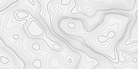 Abstract topography circle with contour map waves paper topo relief line map mountain background. Curved line topo seamless topography ornament design. Vector background.