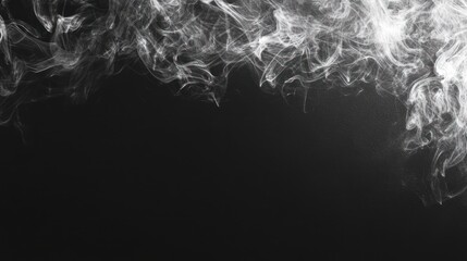 Swirling patterns of smoke gracefully ascend into the air, creating an ethereal effect against a dark backdrop