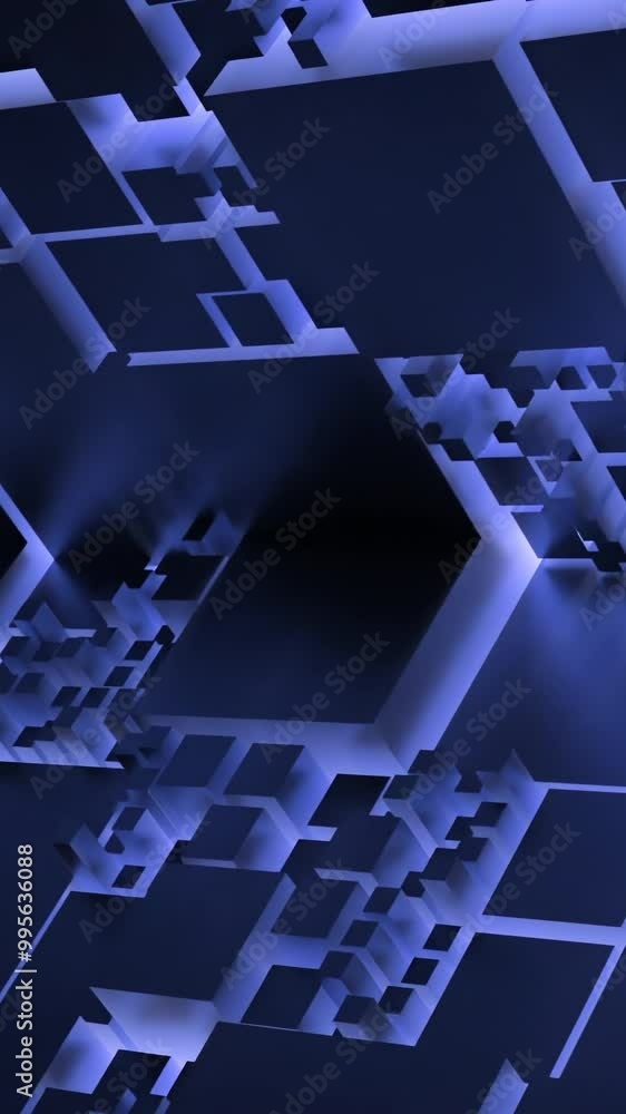 Poster futuristic texture with cracks. design. cybernetic walls with neon lines creating square pattern. wa