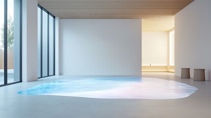 An innovative dance studio with interactive digital dance floors and bioluminescent dance routines, promoting movement