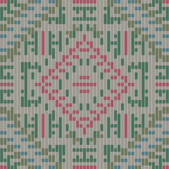 Folklore Ikat Design Pattern Drawingfolk Embroidery, Aztec Geometric Ornament Print. Design for Carpet, Wallpaper, Clothing, Wrapping, Fabric