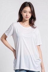 Fototapeta premium a white shirt with a white shirt that says t - shirt mockup