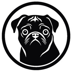 dog, pet, pug, head, vignetting, black and white, doodle, horizontal, no people, playful, puppy, adorable, drawing, funny, pop art, animated, artwork, clip art, colourful, comic, companion, cool, dogg