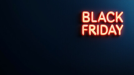 Bright neon 'Black Friday' text on a dark background, perfect for promotional materials.