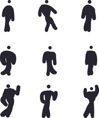 Primitive human figures in a small set.