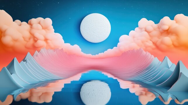 A surreal landscape, where everything vibrates at a constant frequency, creating a pulsating visual experience that alters perception and expands vision.