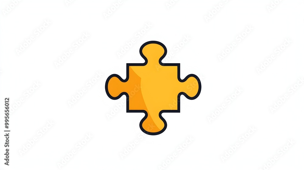 Aufkleber icon of puzzle piece symbolizing problem solving and learning