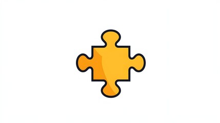 Obraz premium Icon of Puzzle Piece Symbolizing Problem Solving and Learning