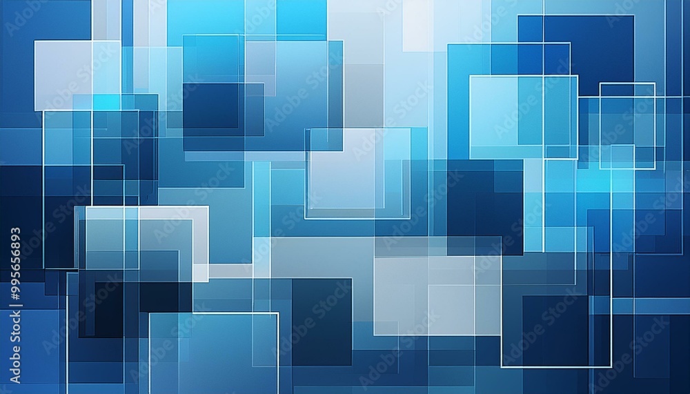Poster blue and grey glossy squares abstract tech banner design. modern abstract blue background design wit