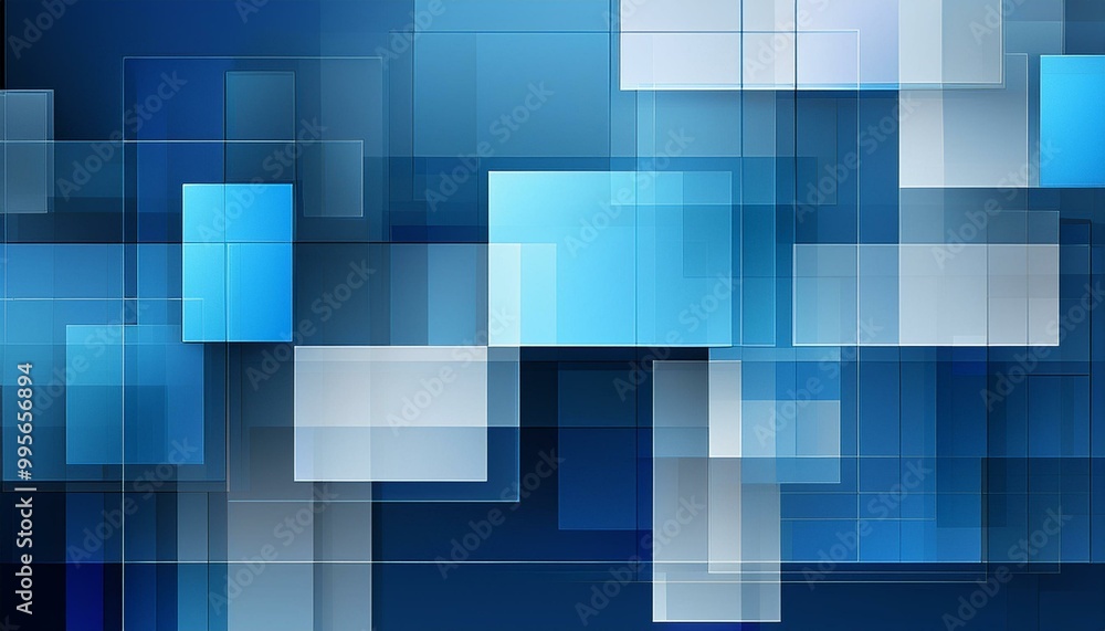 Poster blue and grey glossy squares abstract tech banner design. modern abstract blue background design wit