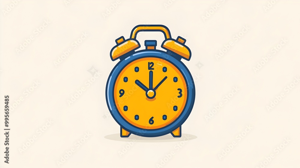 Poster Minimalist Clock Icon Representing Time Management and Productivity