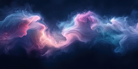 Ethereal swirling colors in a cosmic-like space, evoking a sense of wonder.
