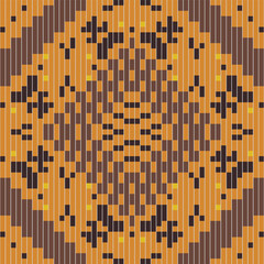 Boho Abstract Geometric Pattern Designfolk Embroidery, Aztec Geometric Ornament Print. Design for Carpet, Wallpaper, Clothing, Wrapping, Fabric