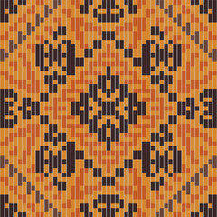 Geometric Ethnic Pattern Backgroundfolk Embroidery, Aztec Geometric Ornament Print. Design for Carpet, Wallpaper, Clothing, Wrapping, Fabric