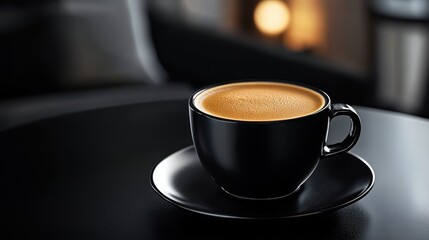 The Elegant Black Coffee Cup