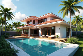 Fototapeta premium hotel swimming pool