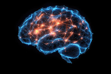 Techy innovative human brain