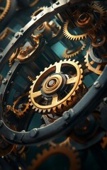 Steampunk Clockwork Contraptions Worms Eye View