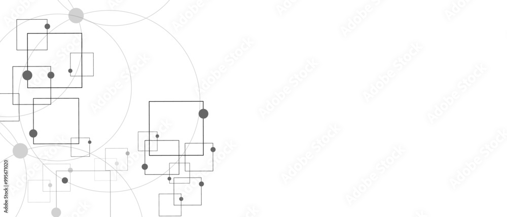 Poster gray and white background, technology background design and communication connection.