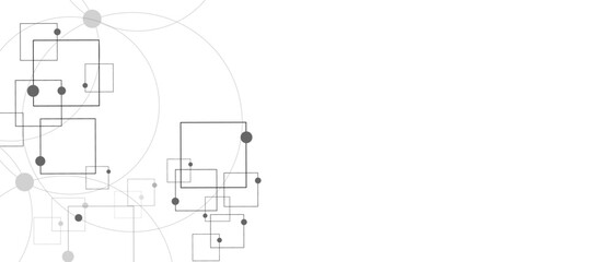 Gray and white background, technology background design and communication connection.