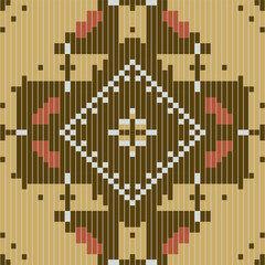 Indonesia Ethnic Ikat Patternfolk Embroidery, Aztec Geometric Ornament Print. Design for Carpet, Wallpaper, Clothing, Wrapping, Fabric