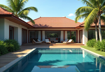 Fototapeta premium hotel swimming pool