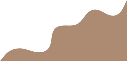 Brown wavy corner suitable for background, layout, banner. Fluid corner illustration