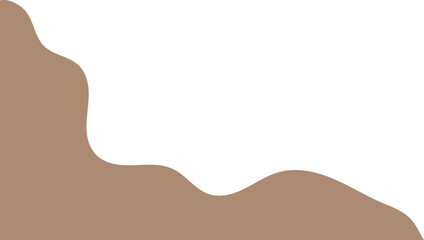 Brown wavy corner suitable for background, layout, banner. Fluid corner illustration