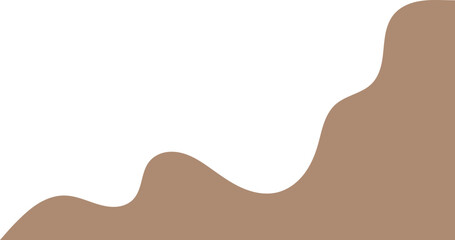 Brown wavy corner suitable for background, layout, banner. Fluid corner illustration