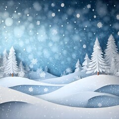 Obraz premium 눈 내리는 겨울 풍경 (a snowy winter scene)