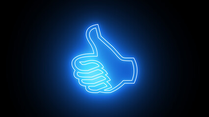 Human hand like sign. Thumbs up  expression symbol victor illustration