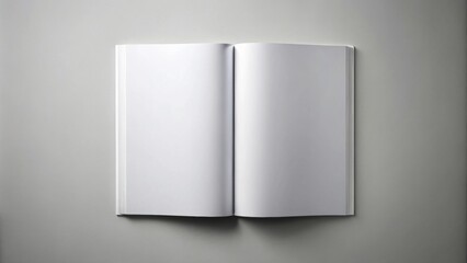 Blank magazine on grey background with soft shadow , magazine, blank, isolated, grey, background, shadow, design, template