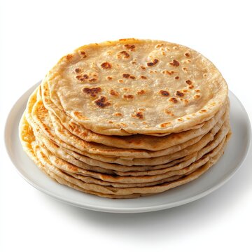 A stack of traditional Indian flatbread parathas