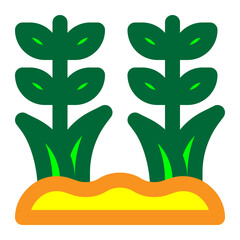 agriculture, agricultural, farming, ecology, plants, plantation colored outline icon