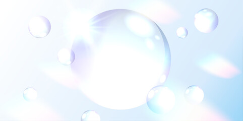 Image of sparkling water droplets and light
