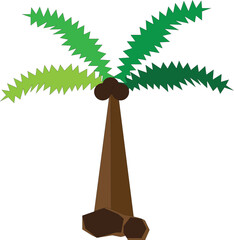 palm tree animated design