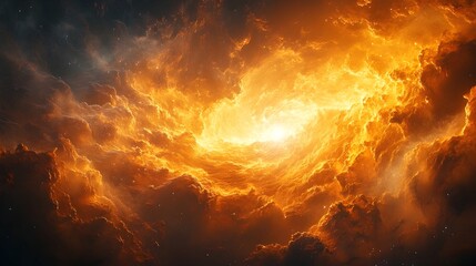 Dramatic Birth of a Celestial Star and Solar System Formation from Collapsing Gas Cloud